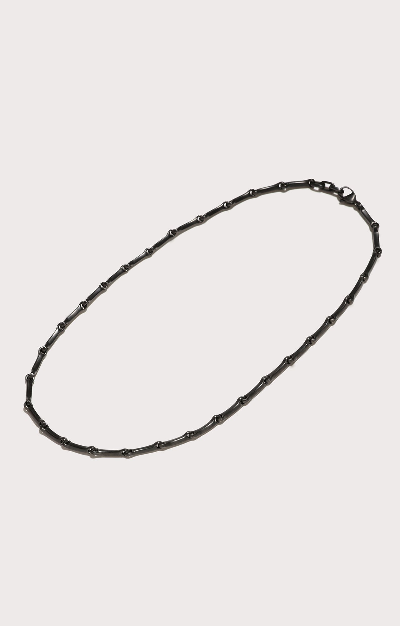 Dark Grey Men's necklace with hammered effect | Bikkembergs