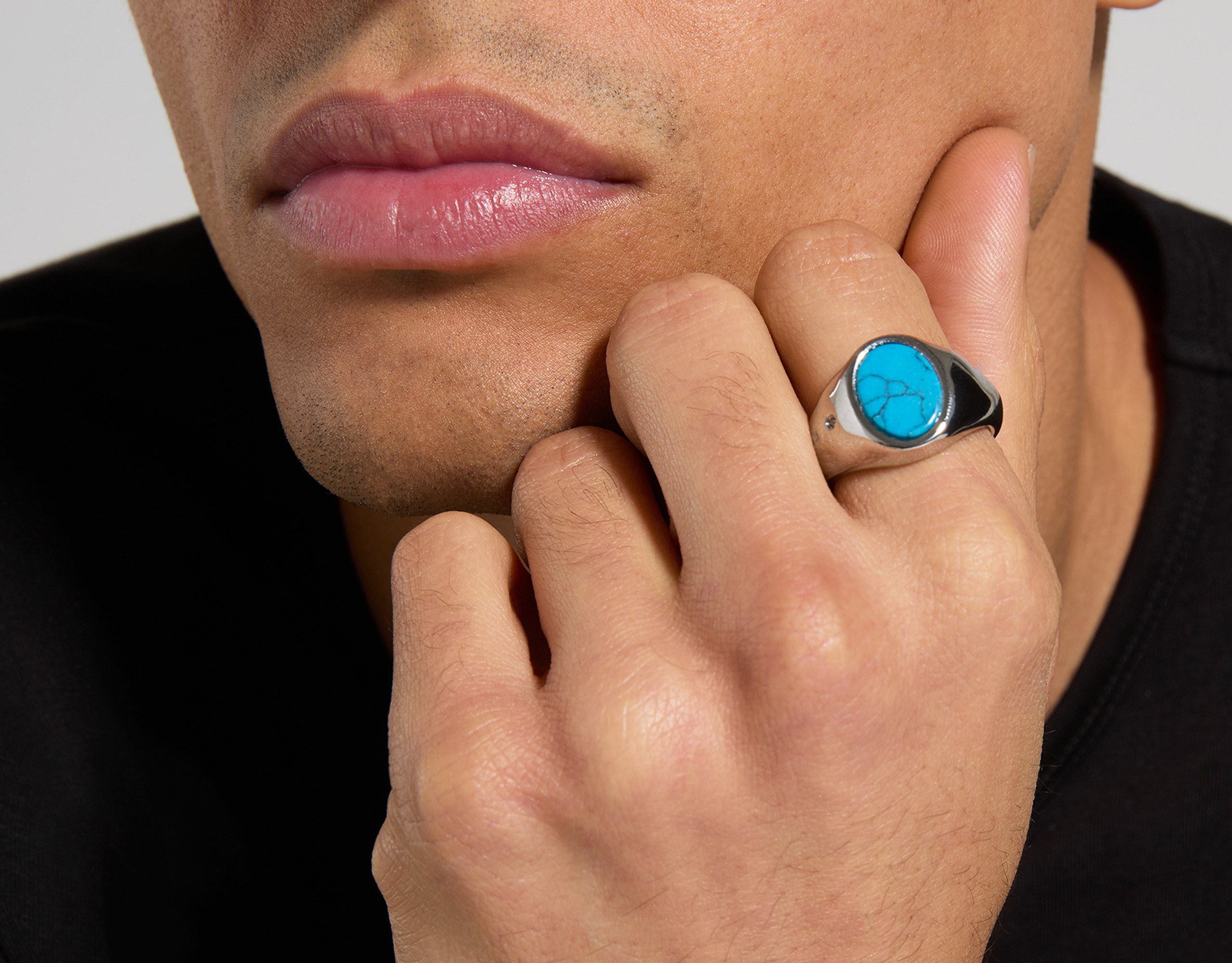 MENDEL Mens Biker Gladiator Skull Spartan Helmet Ring