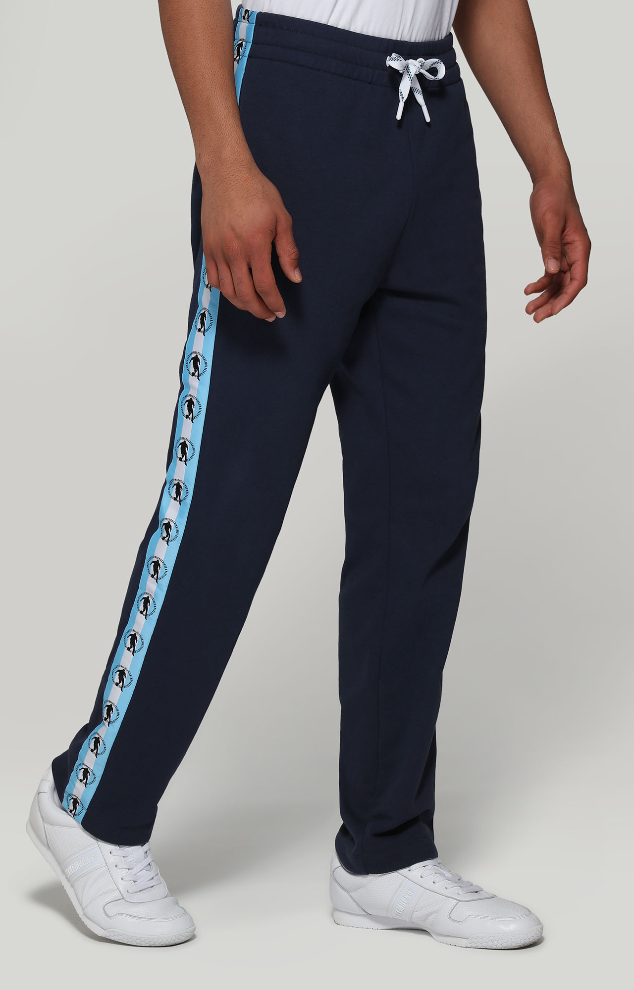 Men's sweatpants with tape | BLUE 