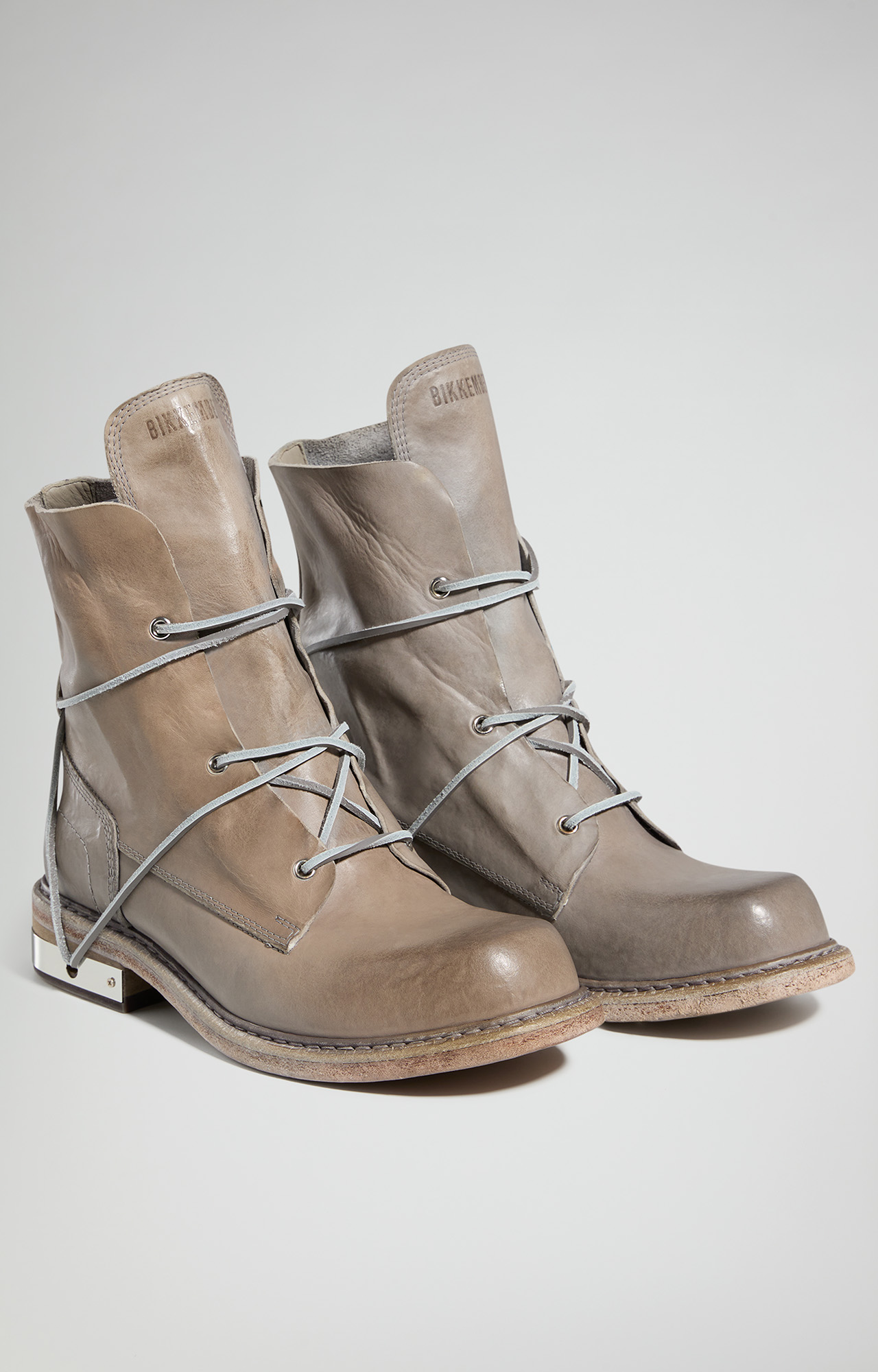 Met hole men's lace up boots - GREY | Bikkembergs