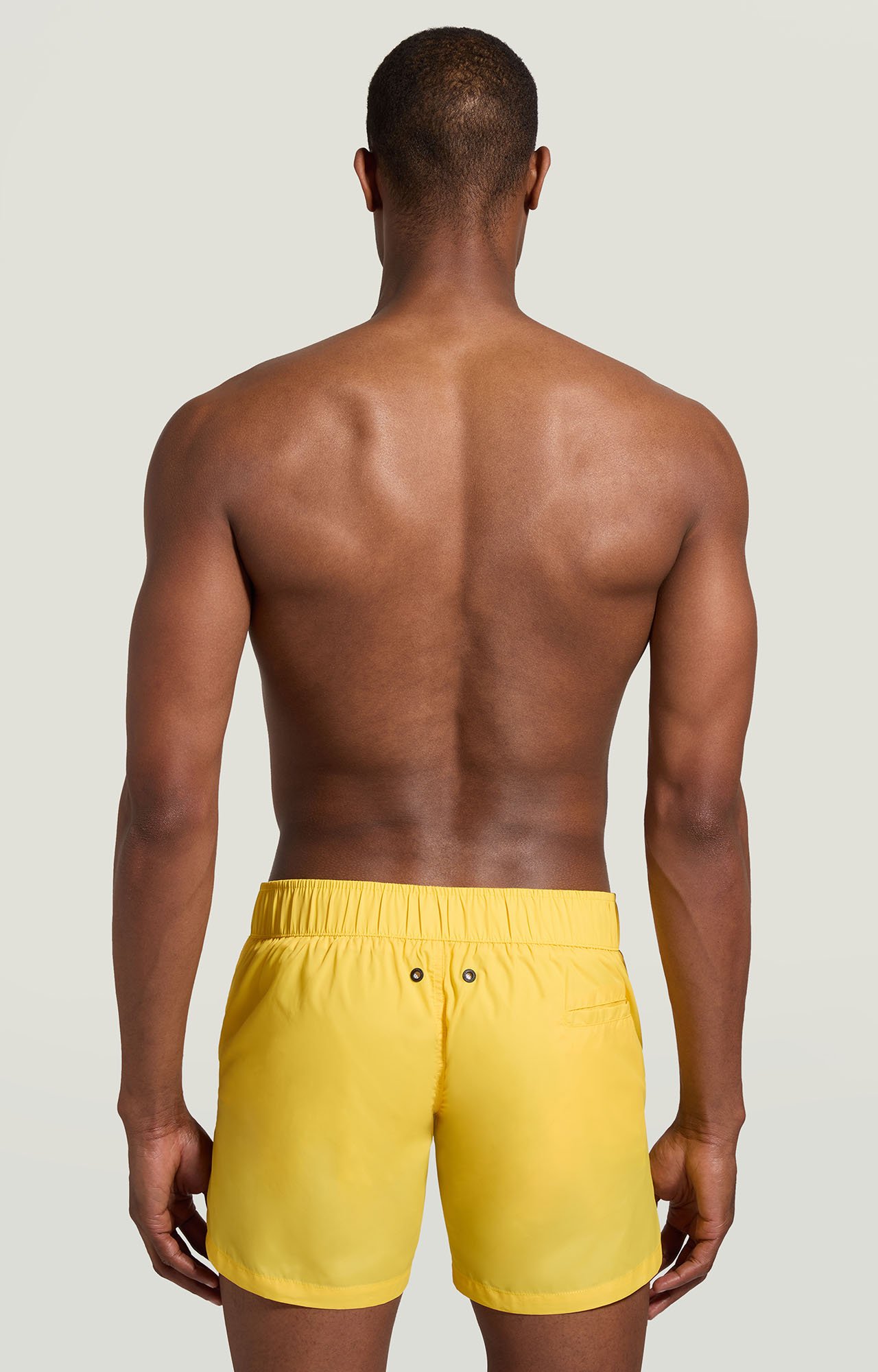 Men's Yellow swim shorts with tape Bikkembergs