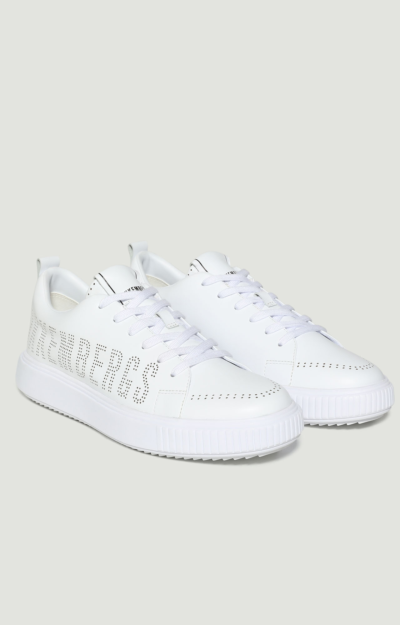 Men's sneakers Casio with perforated details | WHITE | Bikkembergs