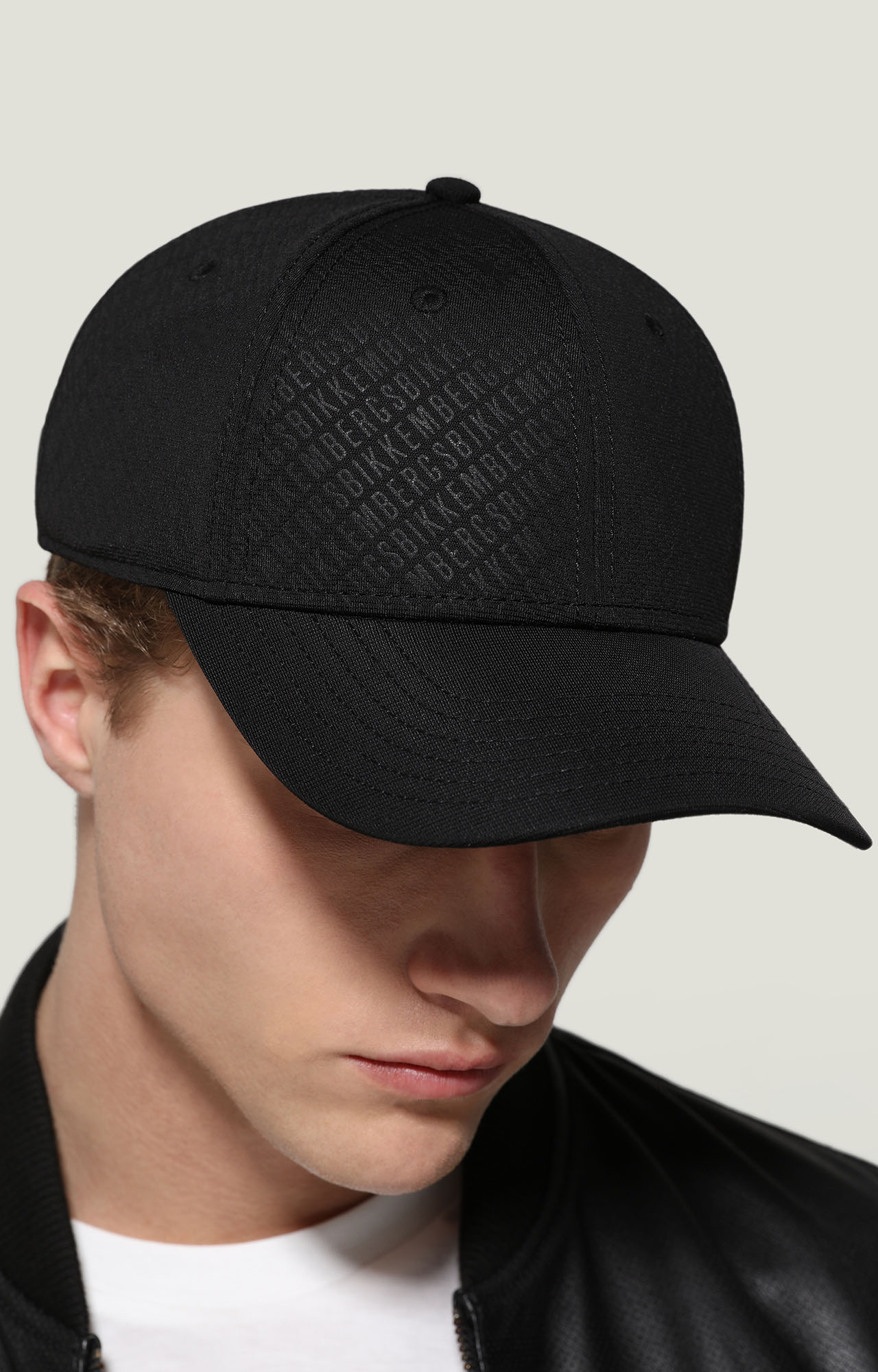 Men's baseball cap with allover details BLACK Bikkembergs