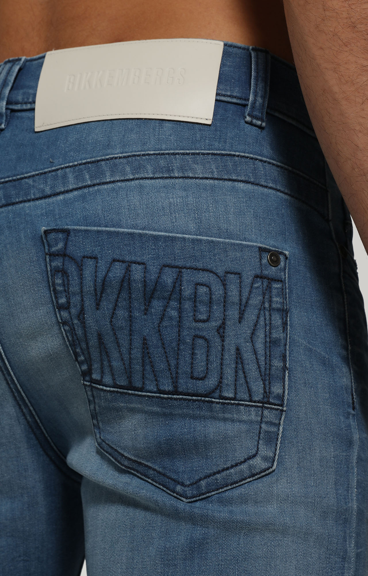 Jeans uomo slim fit cropped | BLUE | Bikkembergs