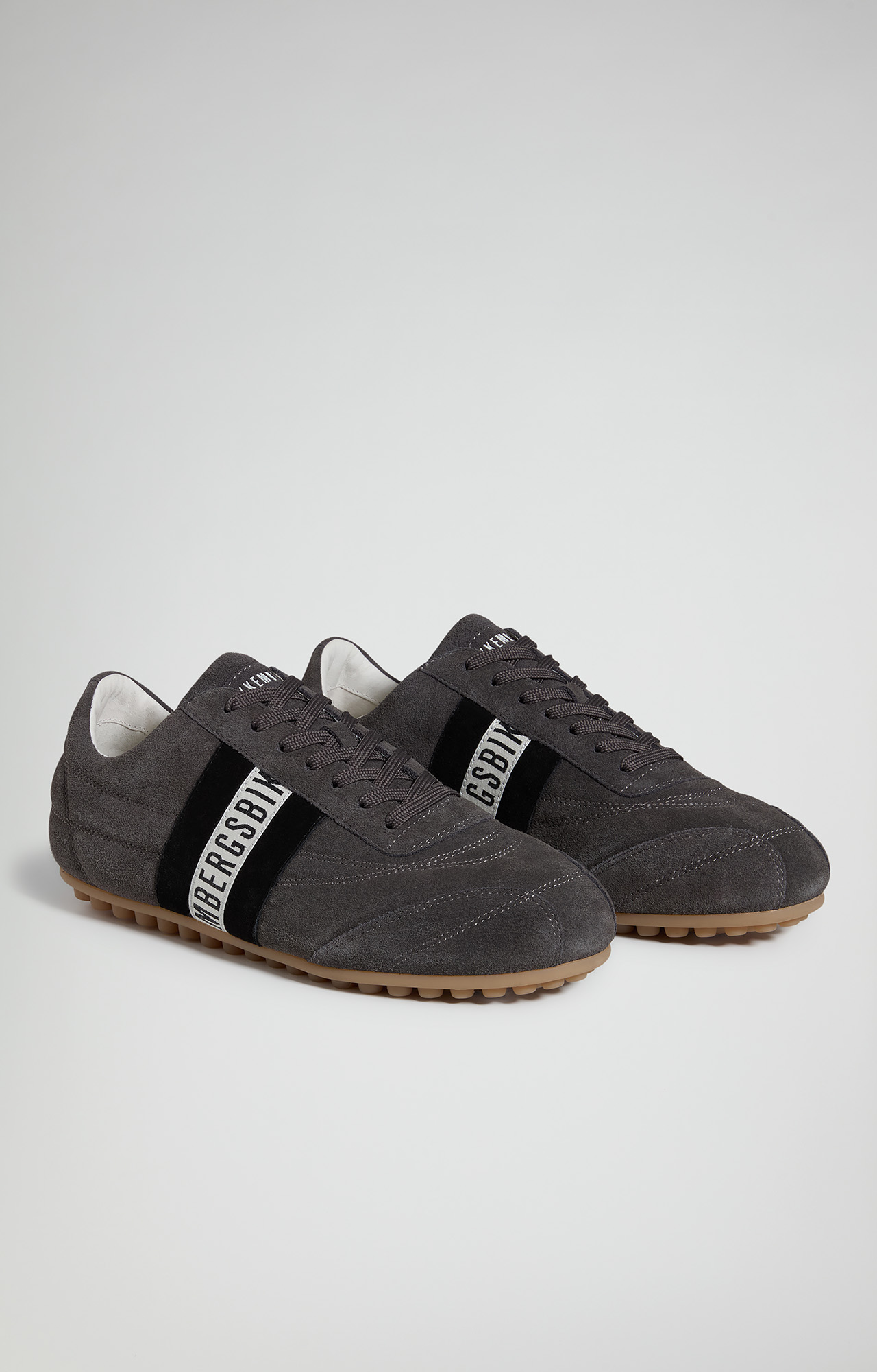 Men's Soccer suede leather sneakers - GREY | Bikkembergs